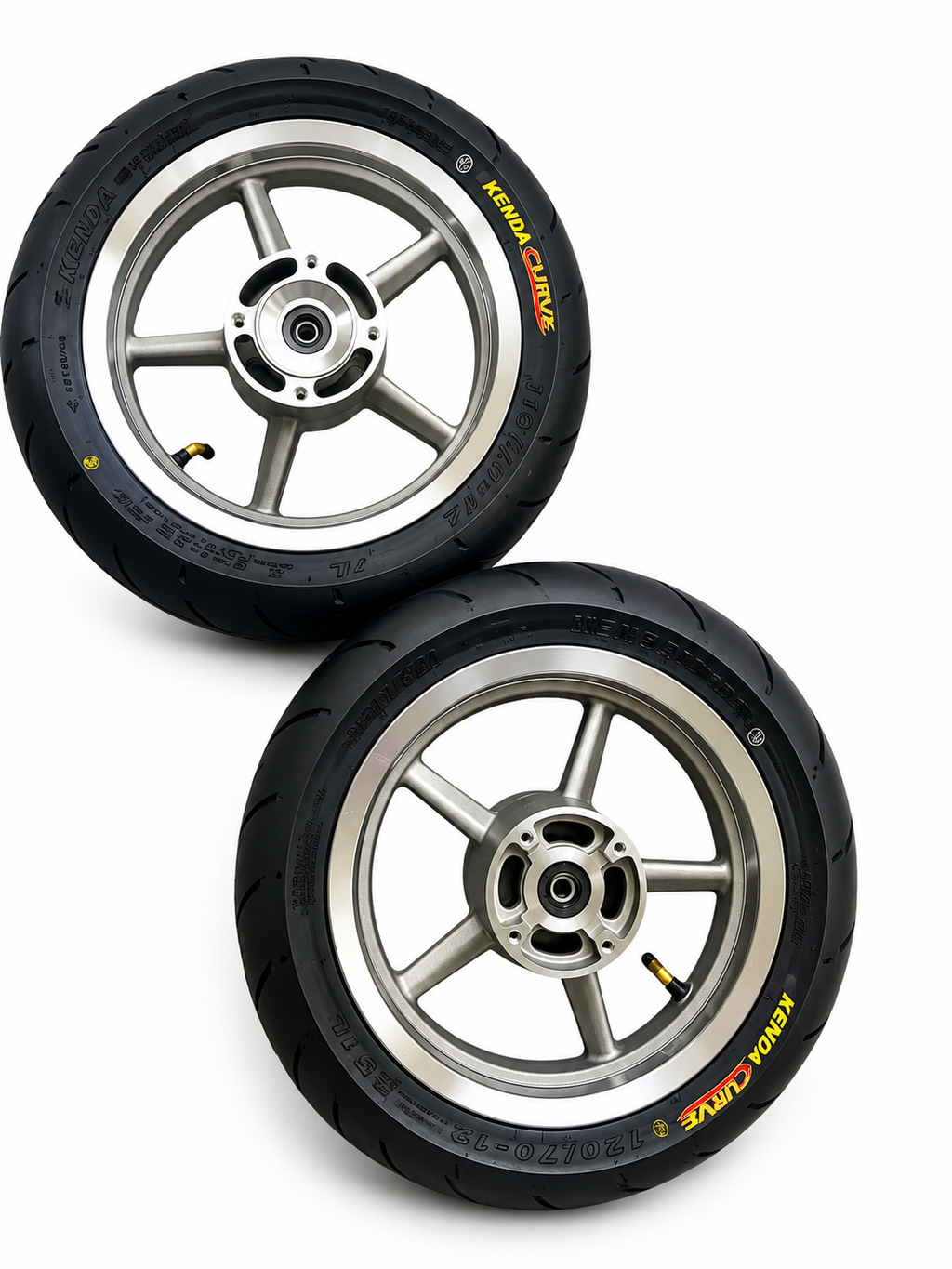 Universal Mini E-Moto Supermoto Wheel Set