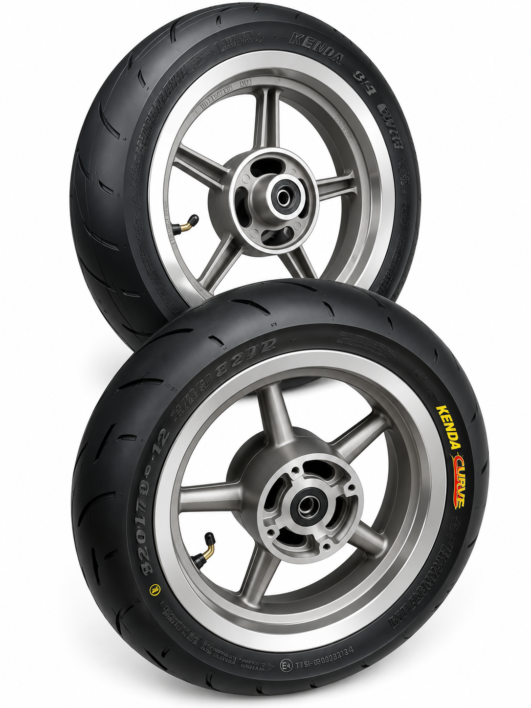Universal Mini E-Moto Supermoto Wheel Set