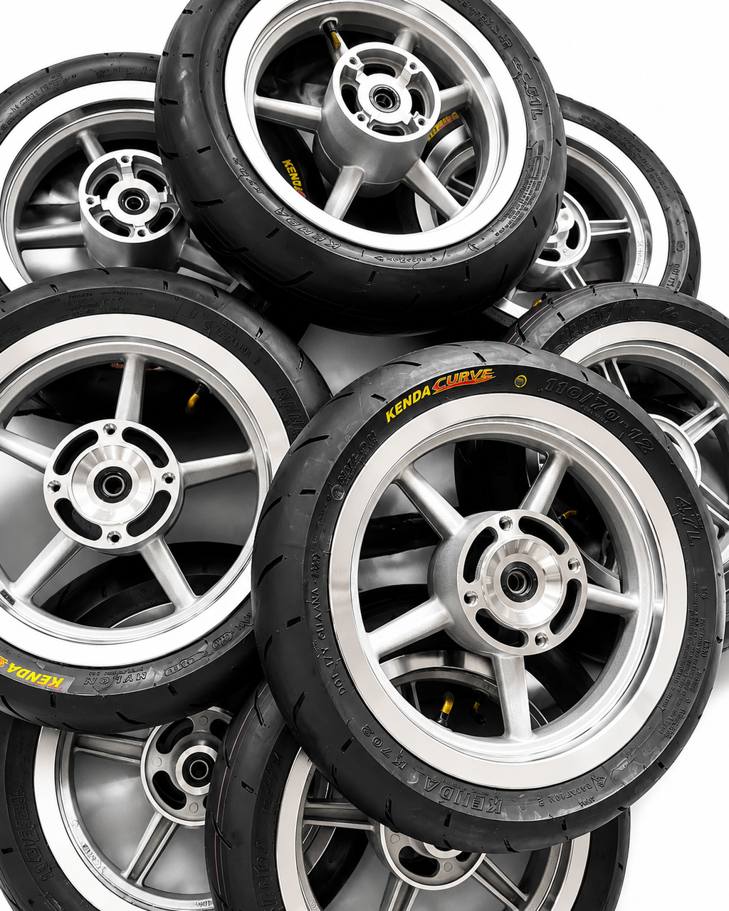 Universal Mini E-Moto Supermoto Wheel Set