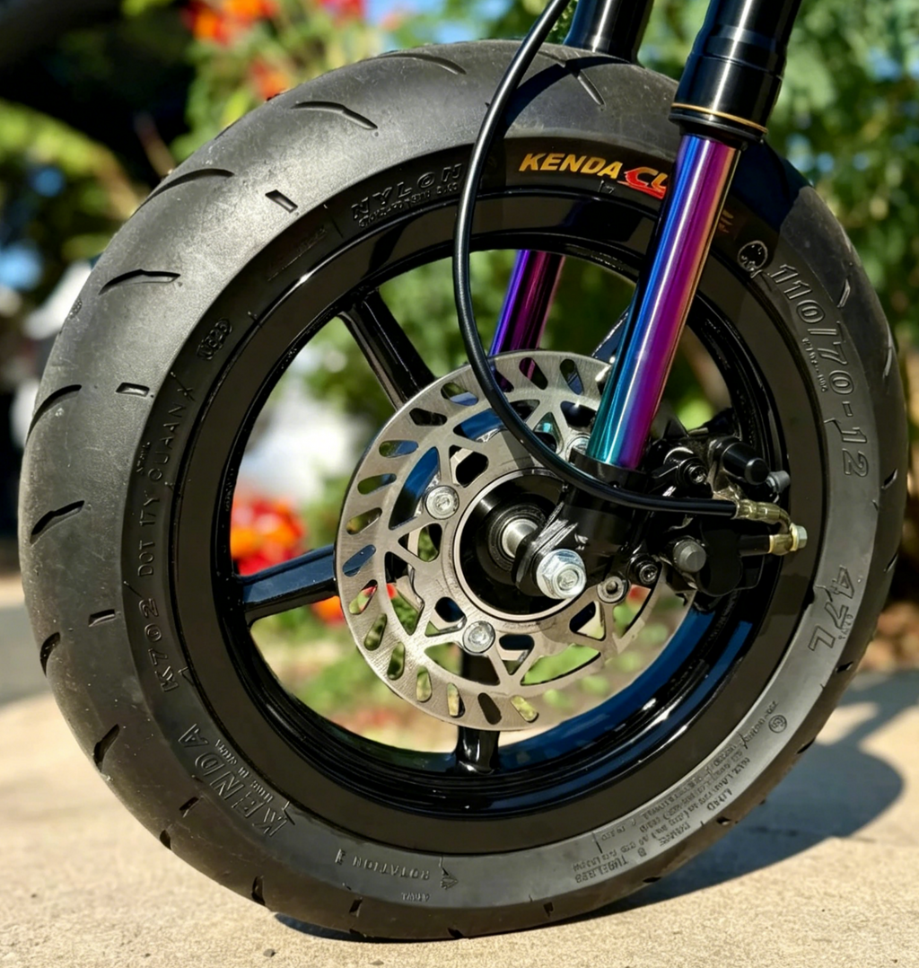 Universal Mini E-Moto Supermoto Wheel Set