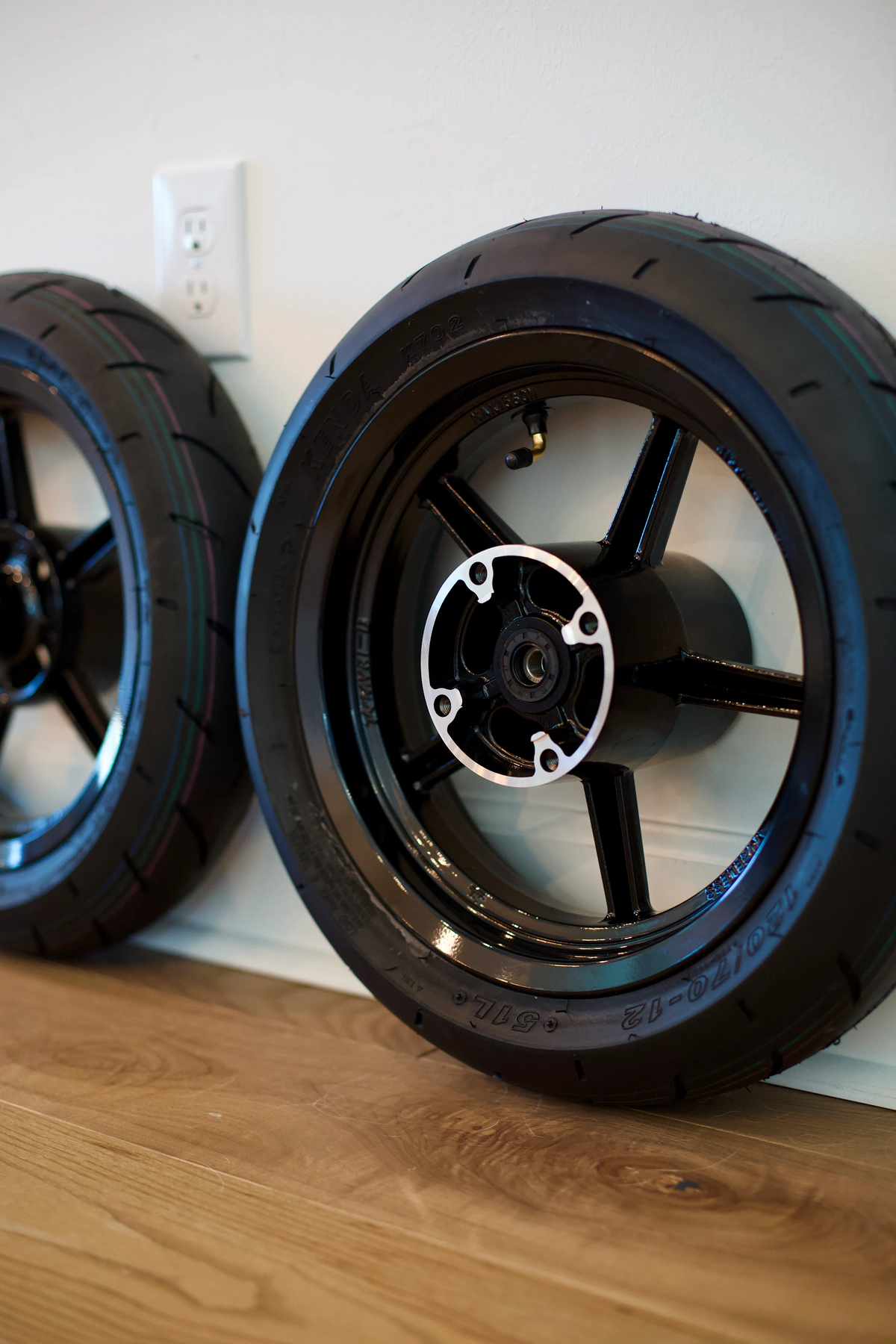 Universal Mini E-Moto Supermoto Wheel Set